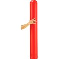 Global Industrial Smooth Bollard Post Sleeve, 6 HDPE Dome Top, Red 238819RD